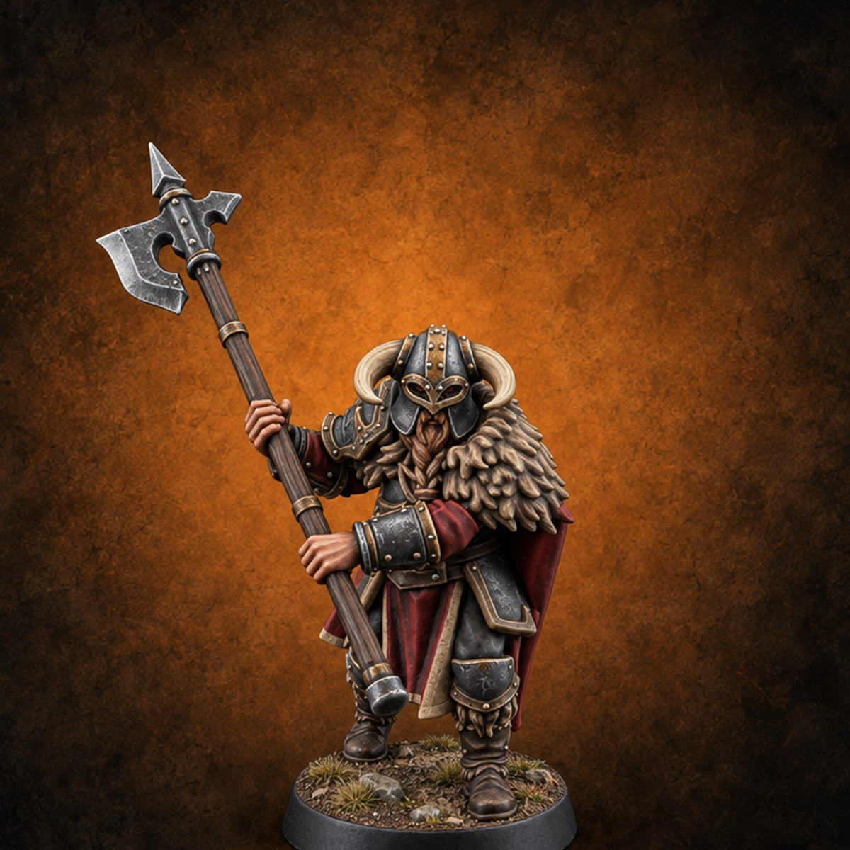 Shoulder to Shoulder, Halberds High Human Huscarl Halberdier D — painted concept preview (miniature supplied unpainted)