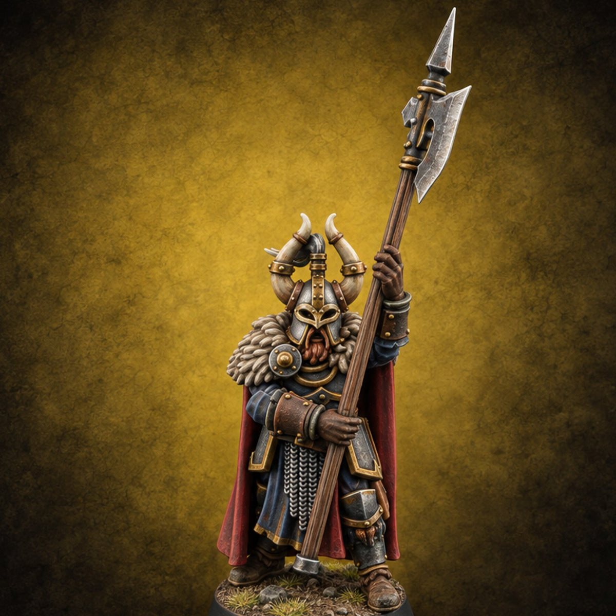 Shoulder to Shoulder, Halberds High Human Huscarl Halberdier G — painted concept preview (miniature supplied unpainted)