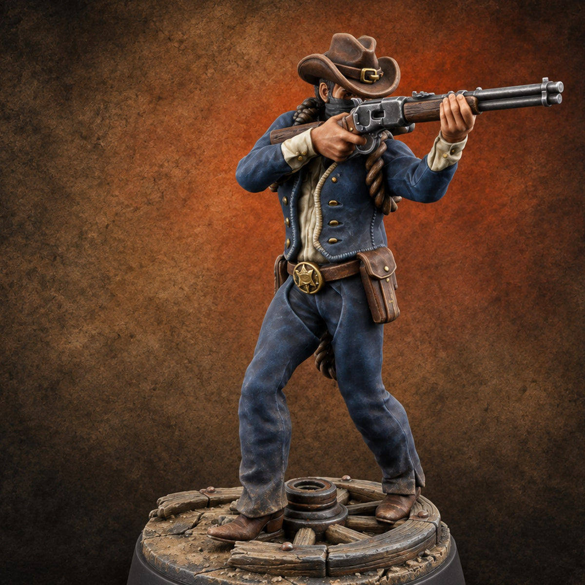 Keeping the Peace Masked Deputy G Miniature for Dungeons and Dragons, Pathfinder or other TTRPGs