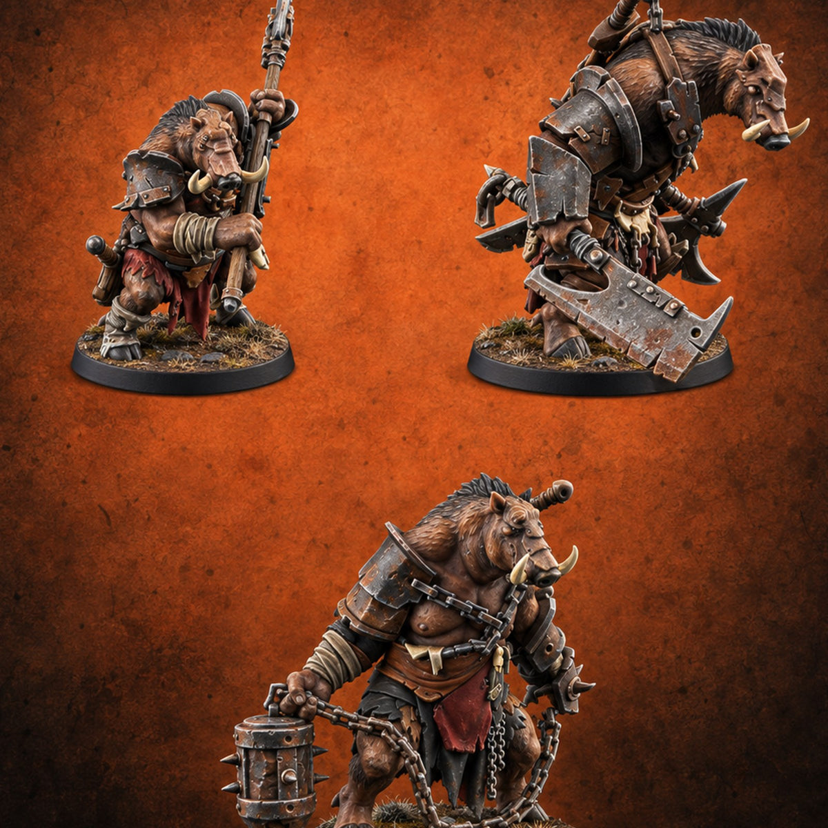 No Fence Holds Us Wereboar Raiders — painted concept preview (miniature supplied unpainted)