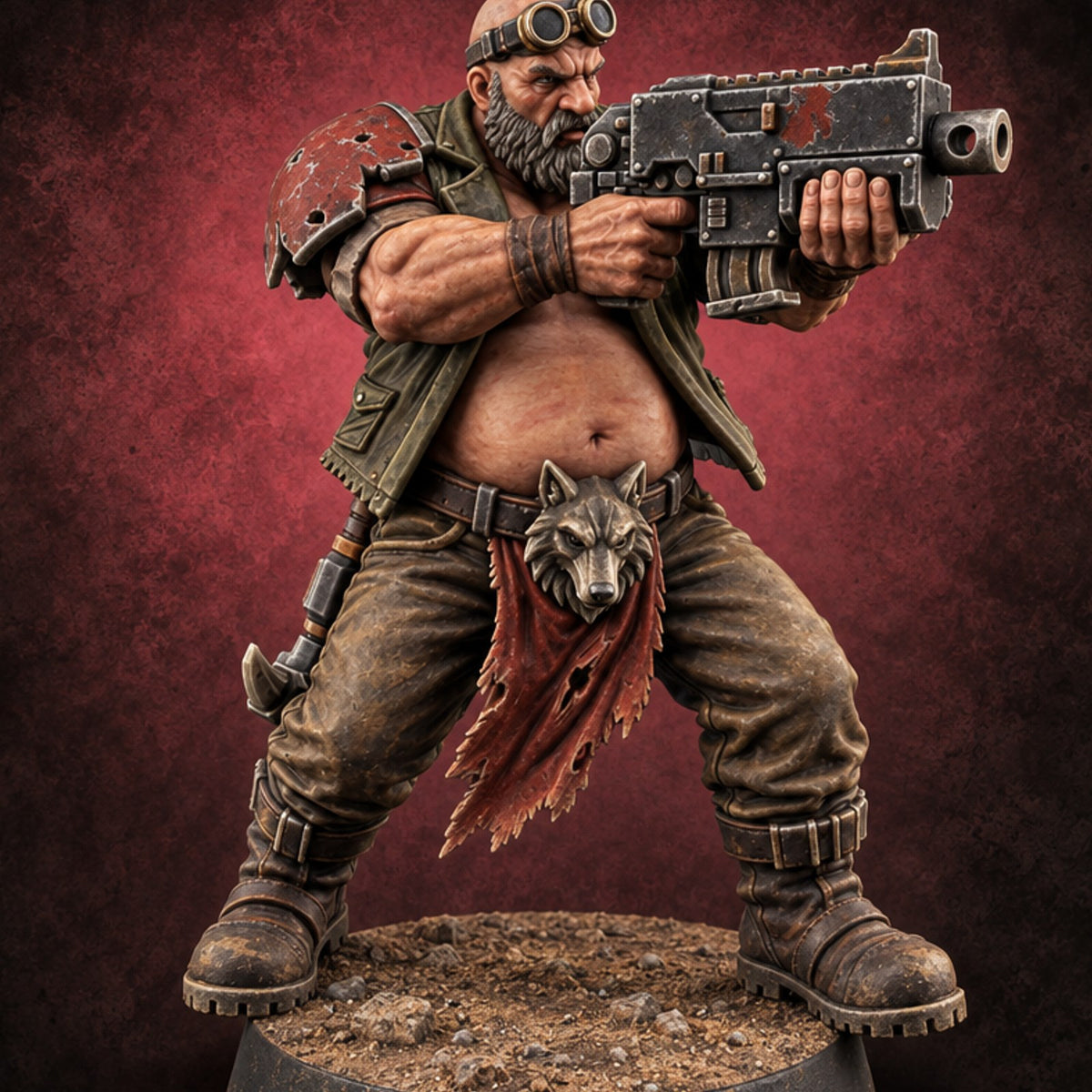 Hard to Follow Human Raider Pack Leader A — painted concept preview (miniature supplied unpainted)