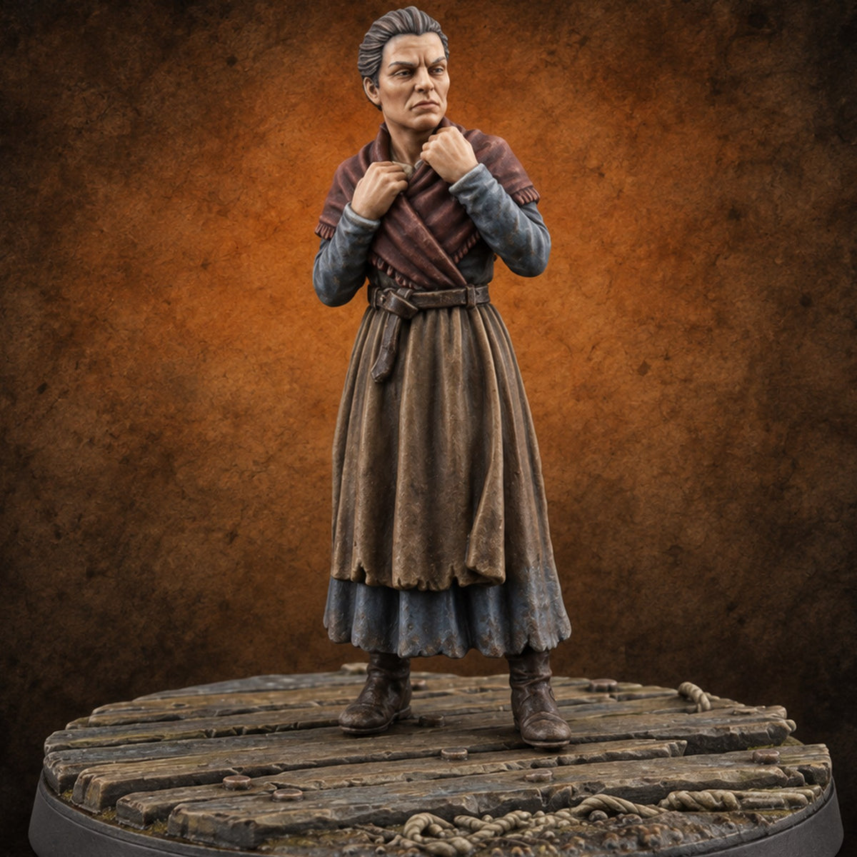 Making Ends Meet Human Slum Dweller F — painted concept preview (miniature supplied unpainted)