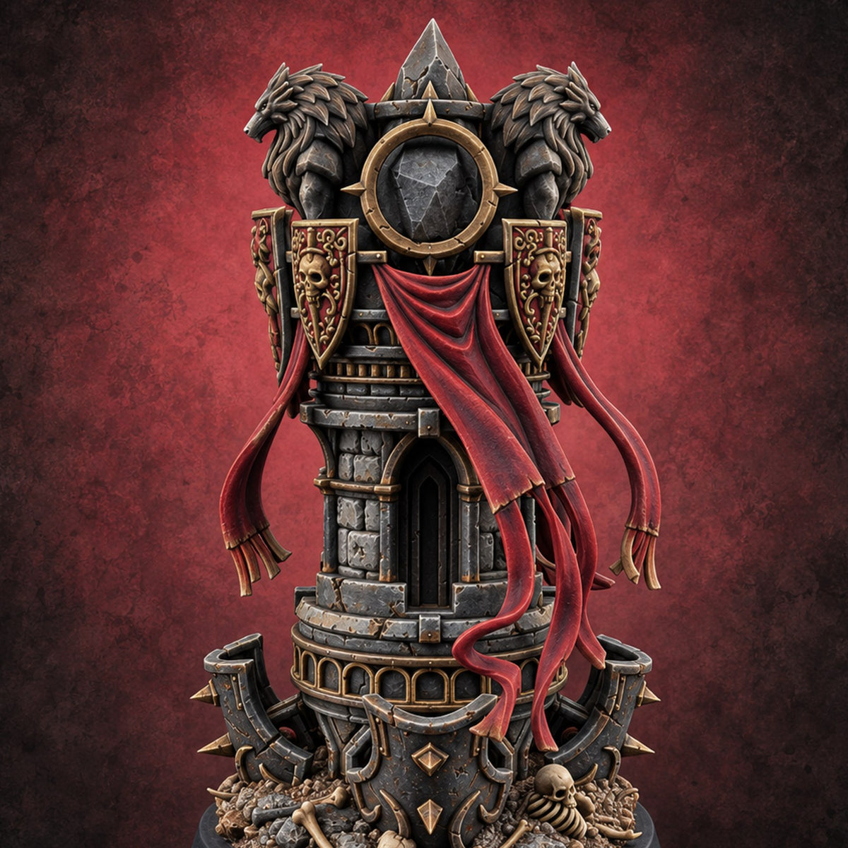 A Howl Lot of Trouble Animated Ward Tower B — painted concept preview (miniature supplied unpainted)