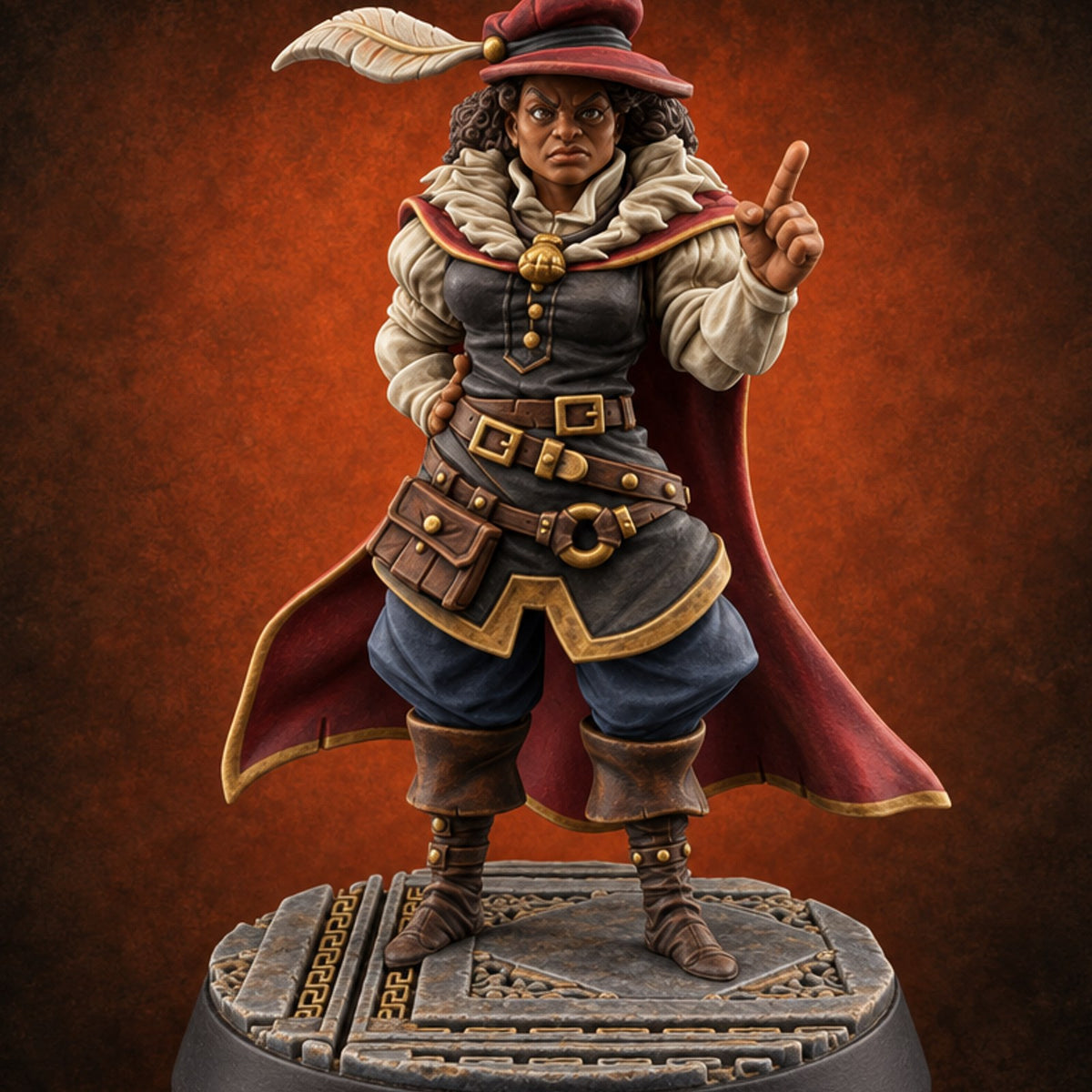 Dues Collected, Tea Poured Guild Hall Character B — painted concept preview (miniature supplied unpainted)