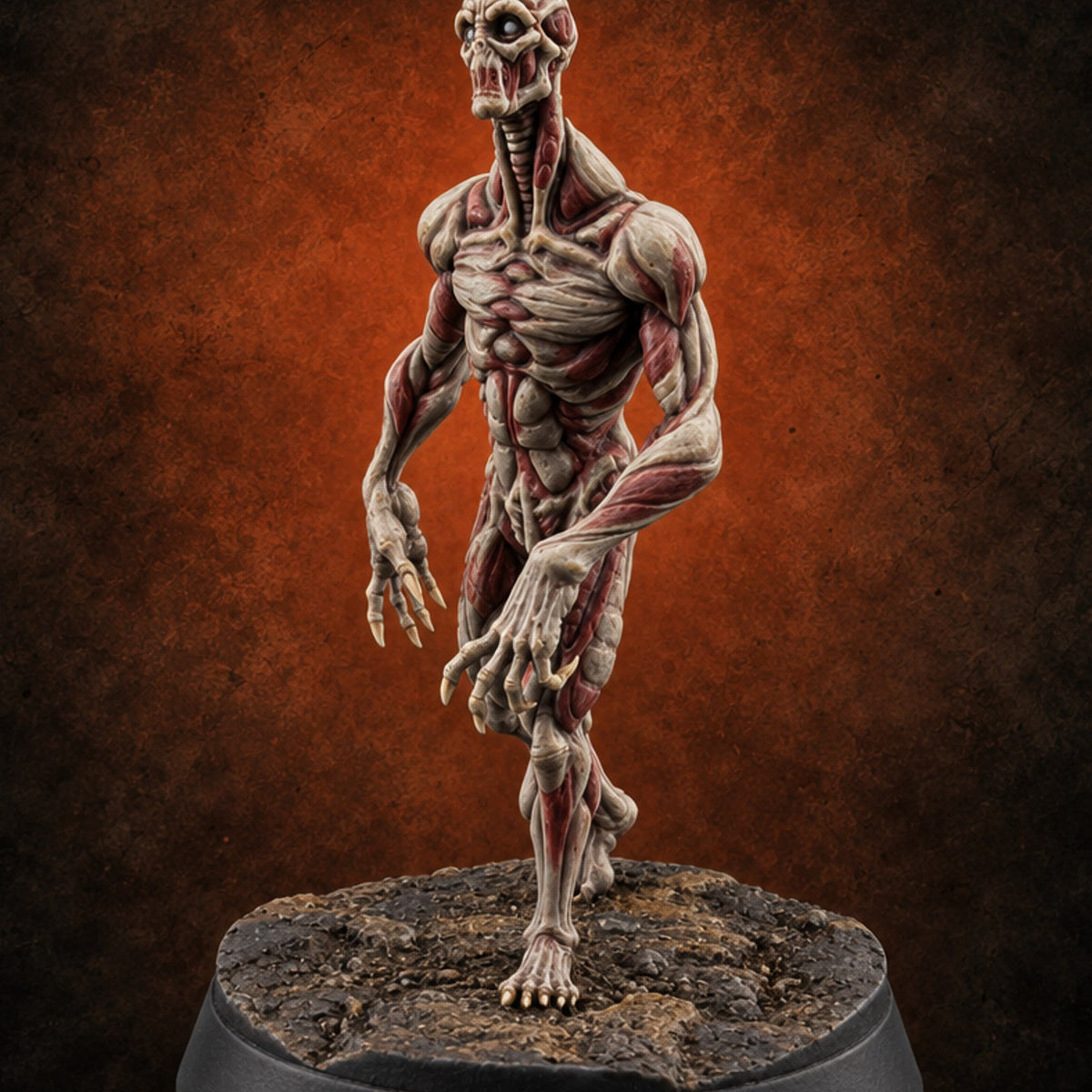 Skinned and Still Stalking Ghoul Stalker B — painted concept preview (miniature supplied unpainted)