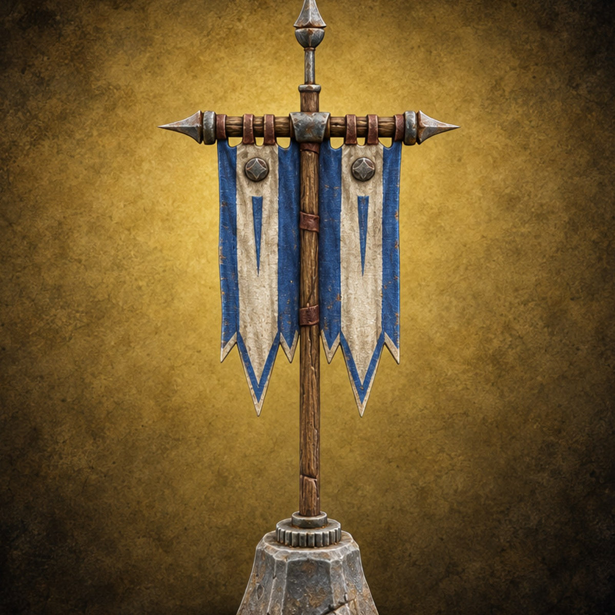 Tilt Yard Trimmings Wooden Jousting Tournament Terrain A — painted concept preview (terrain supplied unpainted)