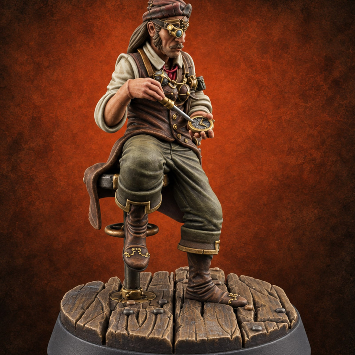 Steady Hands Human Clockmaker B — painted concept preview (miniature supplied unpainted)