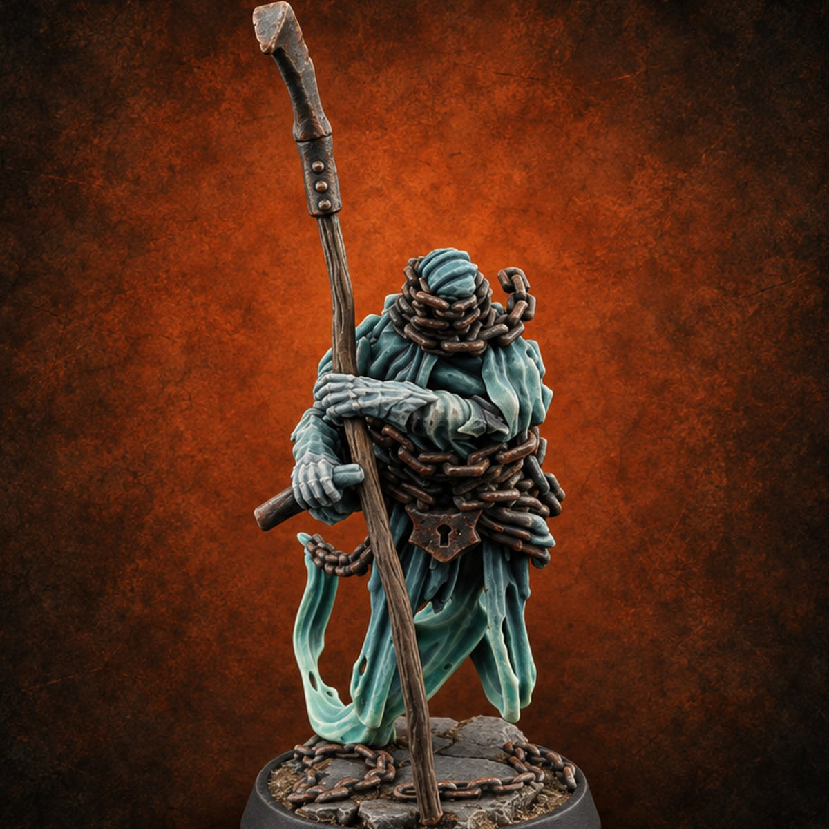 Bound but Not Beaten Wraith Chained Spirit C — painted concept preview (miniature supplied unpainted)