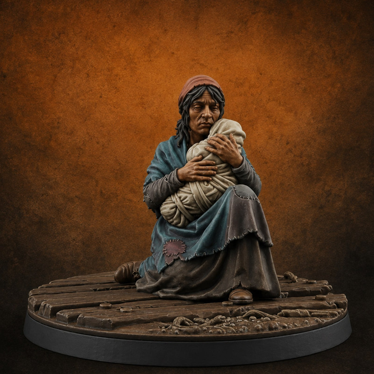 Making Ends Meet Human Slum Dweller A Miniature for Dungeons and Dragons, Pathfinder or other TTRPGs