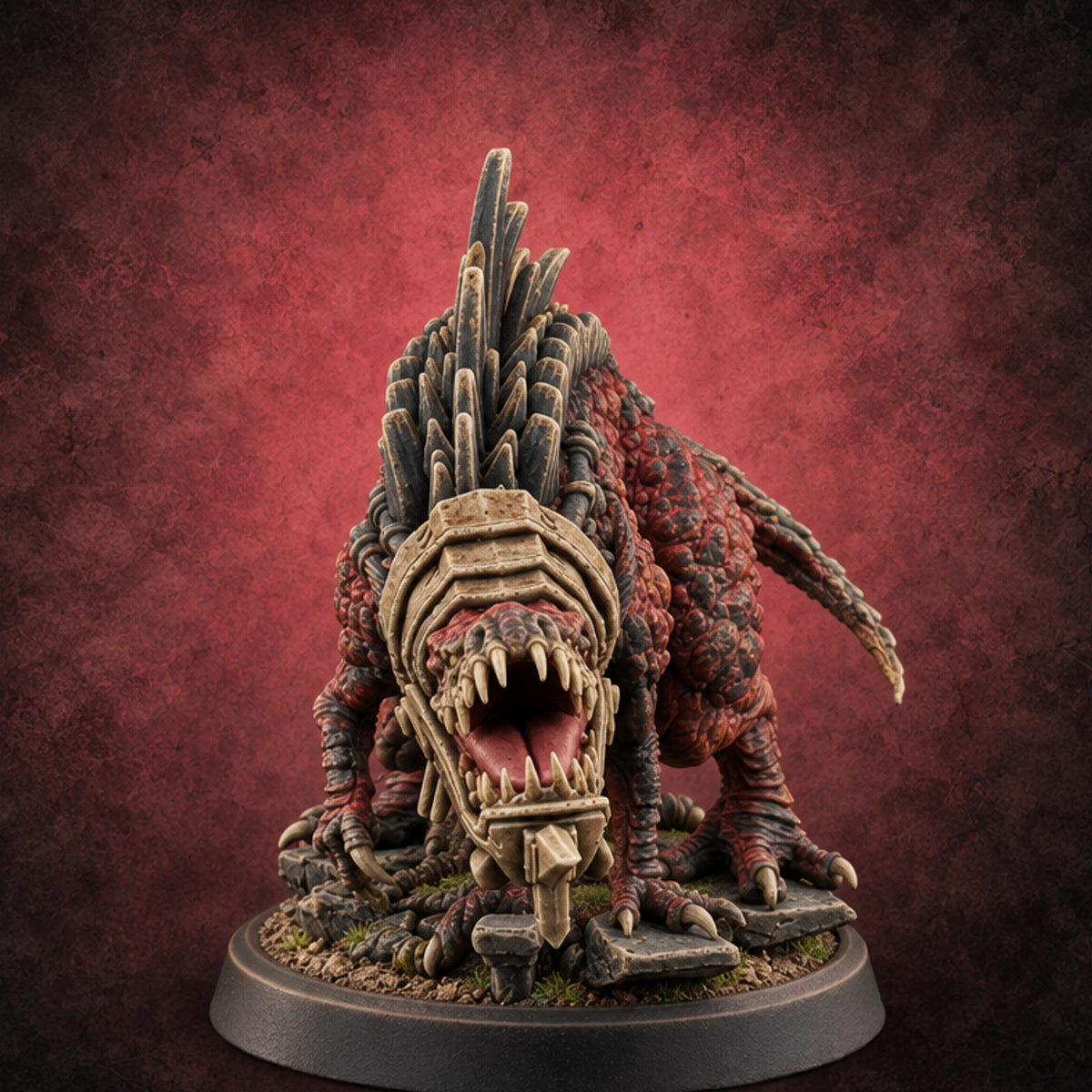 Born Rude, Bred Hungry Allosaurus Predator B — painted concept preview (miniature supplied unpainted)