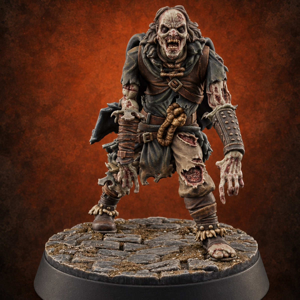 Still Marching, Barely Standing Zombie B — painted concept preview (miniature supplied unpainted)