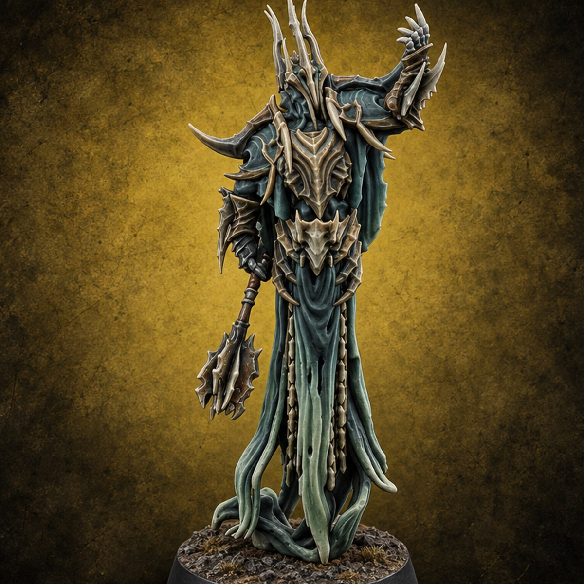 Hem Dragging Like Roots Wraith Flail Warrior A — painted concept preview (miniature supplied unpainted)