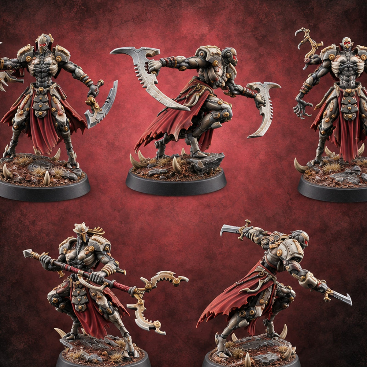 Cold Steel Chorus Warforged Blade Warriors — painted concept preview (miniature supplied unpainted)