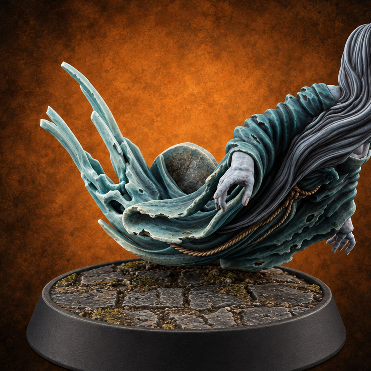 Hair Down, Grudge Up Banshee Spirit B — painted concept preview (miniature supplied unpainted)