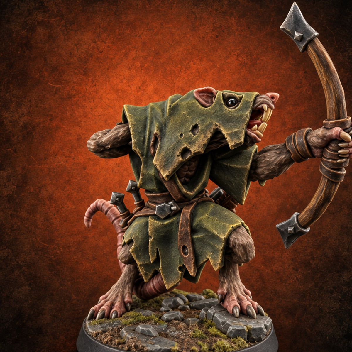 Sneaks Up Squeaking Ratfolk Scout — painted concept preview (miniature supplied unpainted)