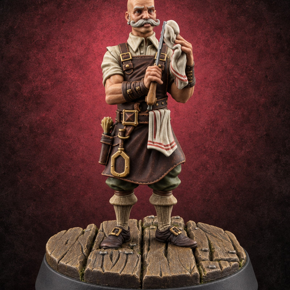 Sharp Shears Human Barber B — painted concept preview (miniature supplied unpainted)
