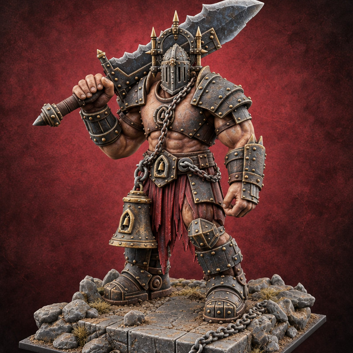 Unhurried and Unimpressed Ogre Greatsword Warrior — painted concept preview (miniature supplied unpainted)