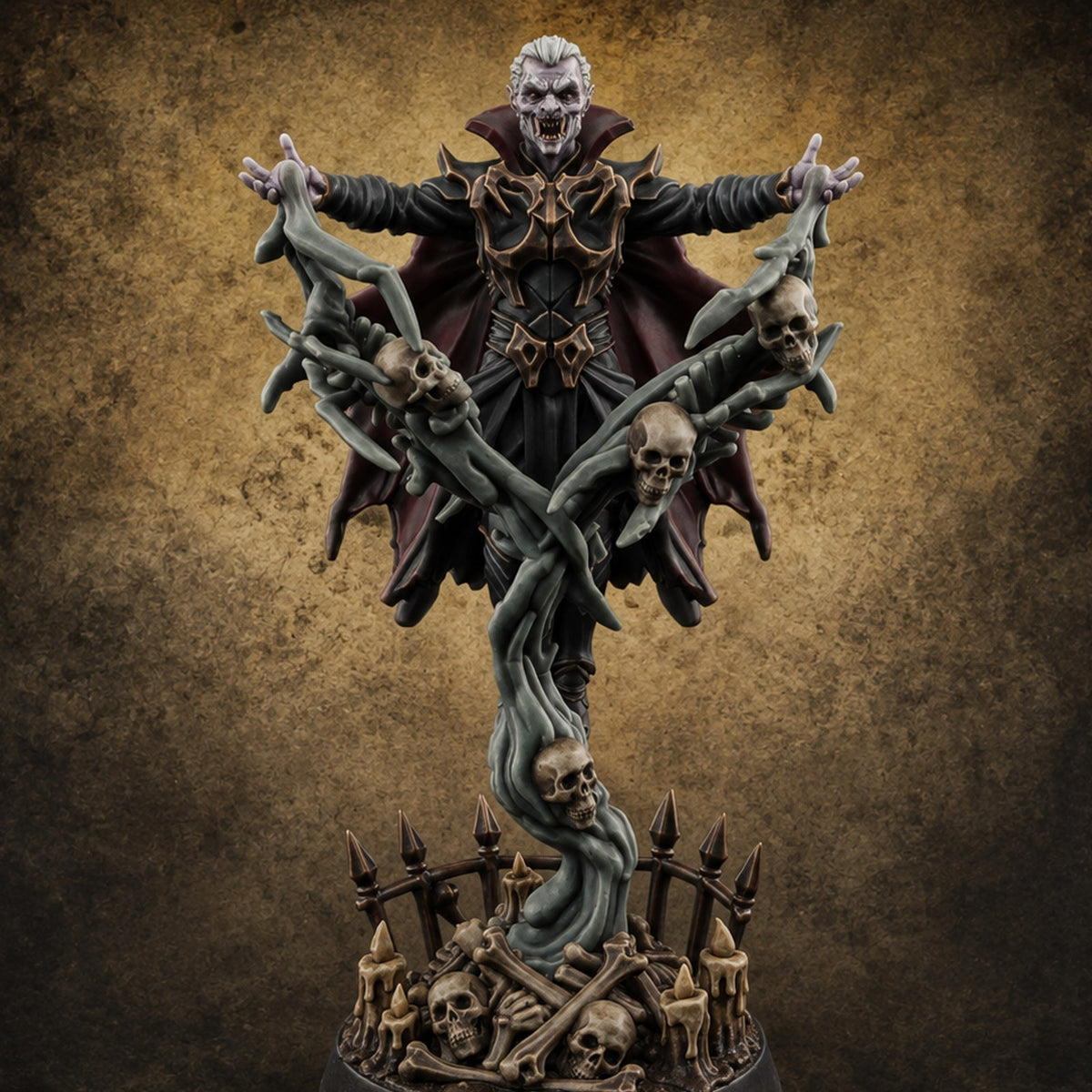 Raising the Dead Vampire Necromancer Miniature for Dungeons and Dragons, Pathfinder or other TTRPGs