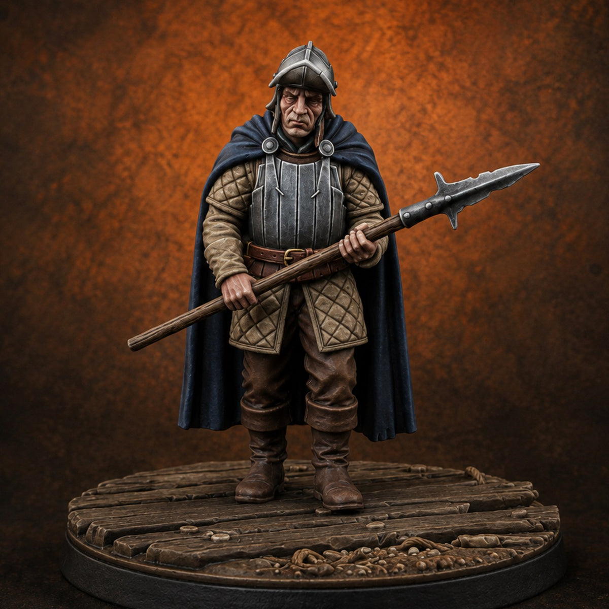 Holding the Line Human Guard A Miniature for Dungeons and Dragons, Pathfinder or other TTRPGs
