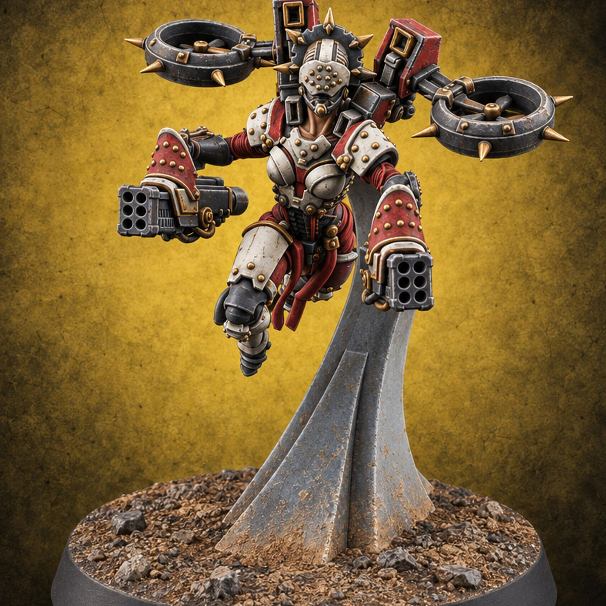 Elevated Opinions Human Rotor Valkyrie A — painted concept preview (miniature supplied unpainted)