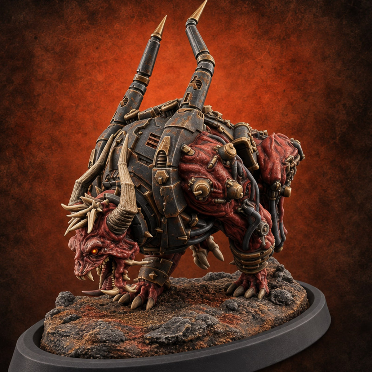 Fetch Is Not the Game Hell Hound A — painted concept preview (miniature supplied unpainted)