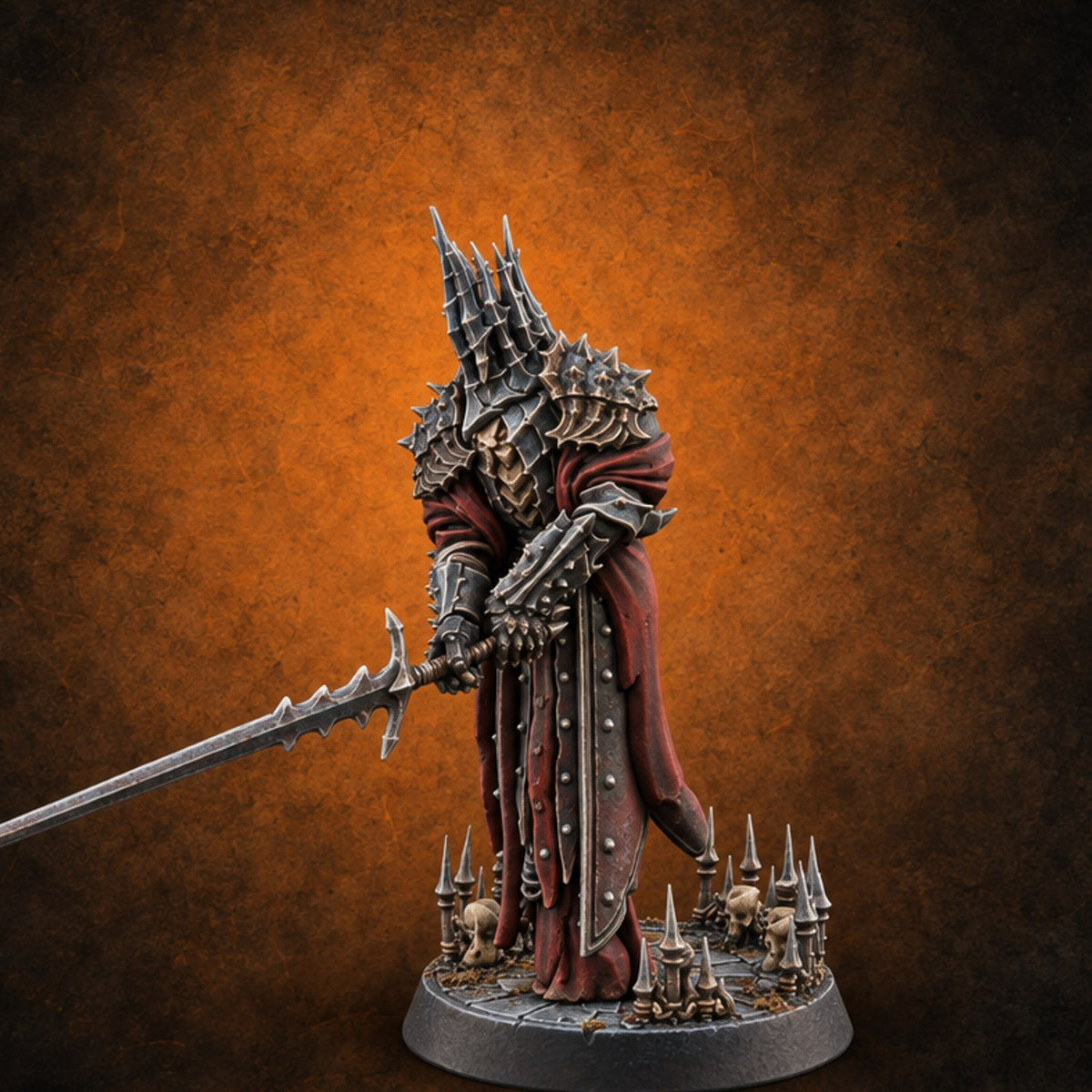 Receives No Petitions Death Knight Sword Lord A — painted concept preview (miniature supplied unpainted)
