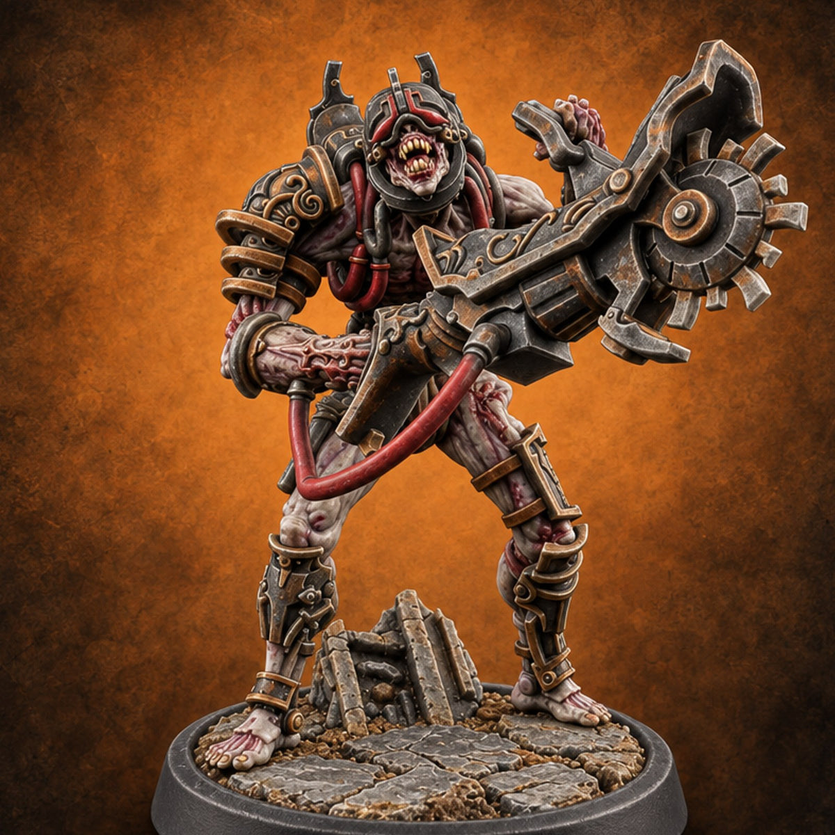 Still Hungry After Upgrades Ghoul Cyborg Warrior C — painted concept preview (miniature supplied unpainted)