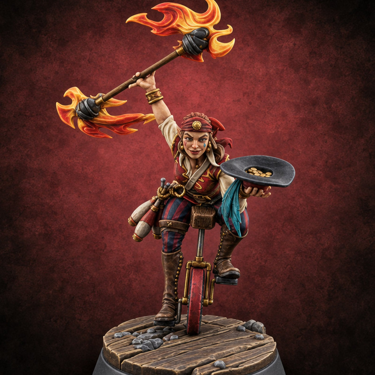 Showtime Never Sleeps Human Carnival Performer G — painted concept preview (miniature supplied unpainted)