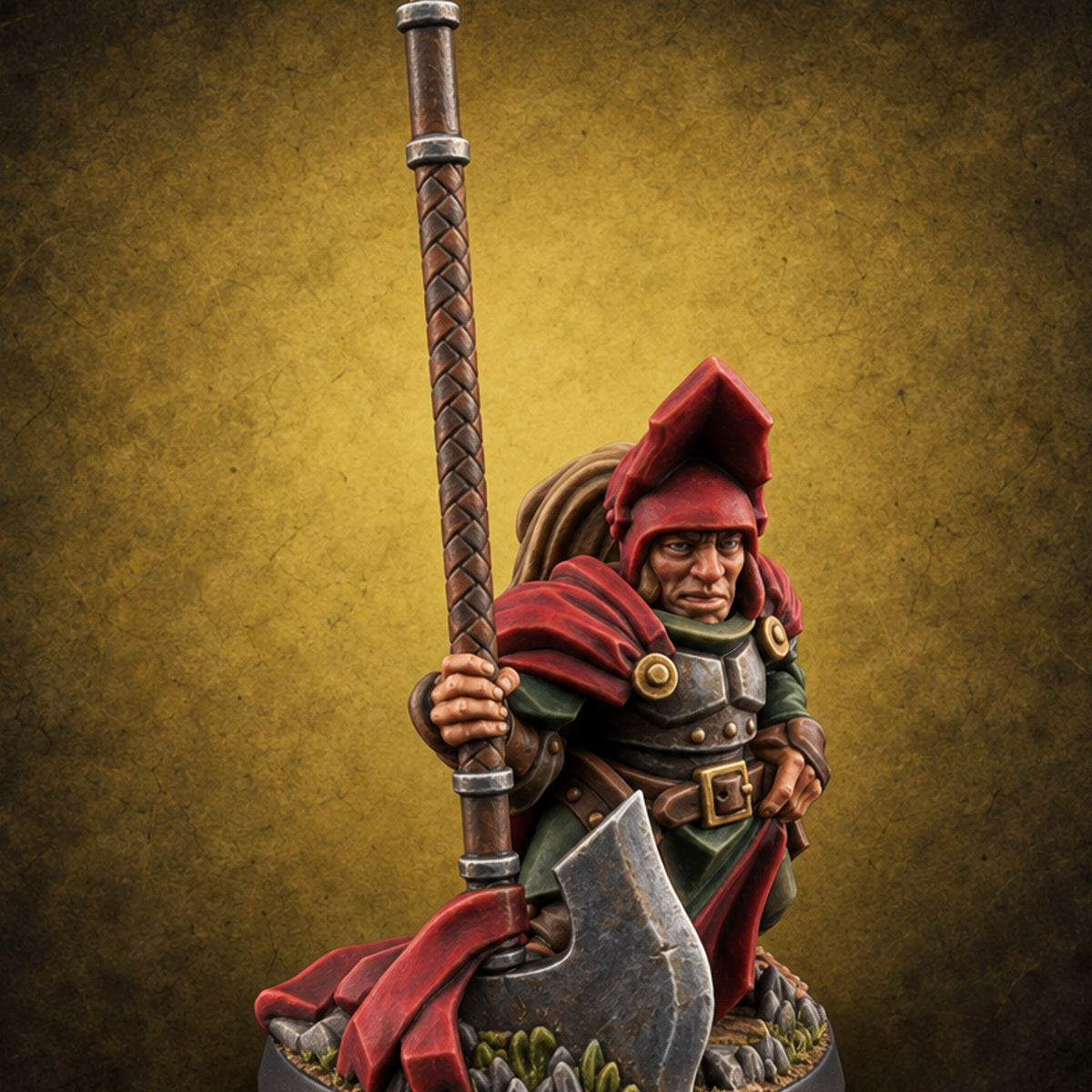 Second Helpings of Adventure Halfling Adventurer B — painted concept preview (miniature supplied unpainted)