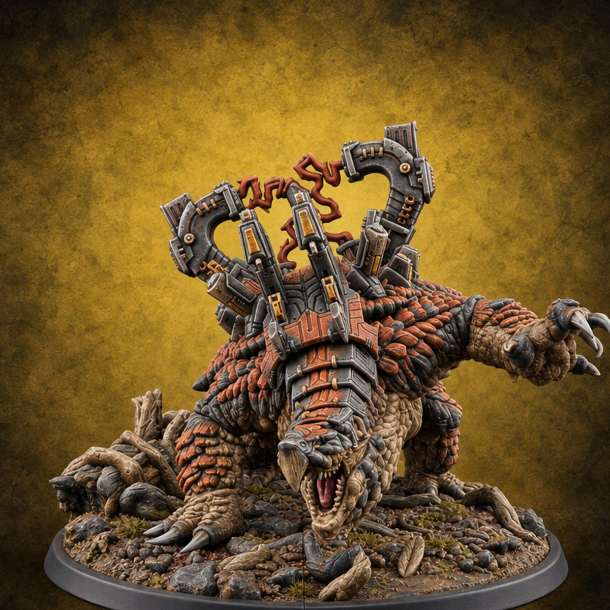Wired for Mayhem Ankylosaurus Dinosaur — painted concept preview (miniature supplied unpainted)