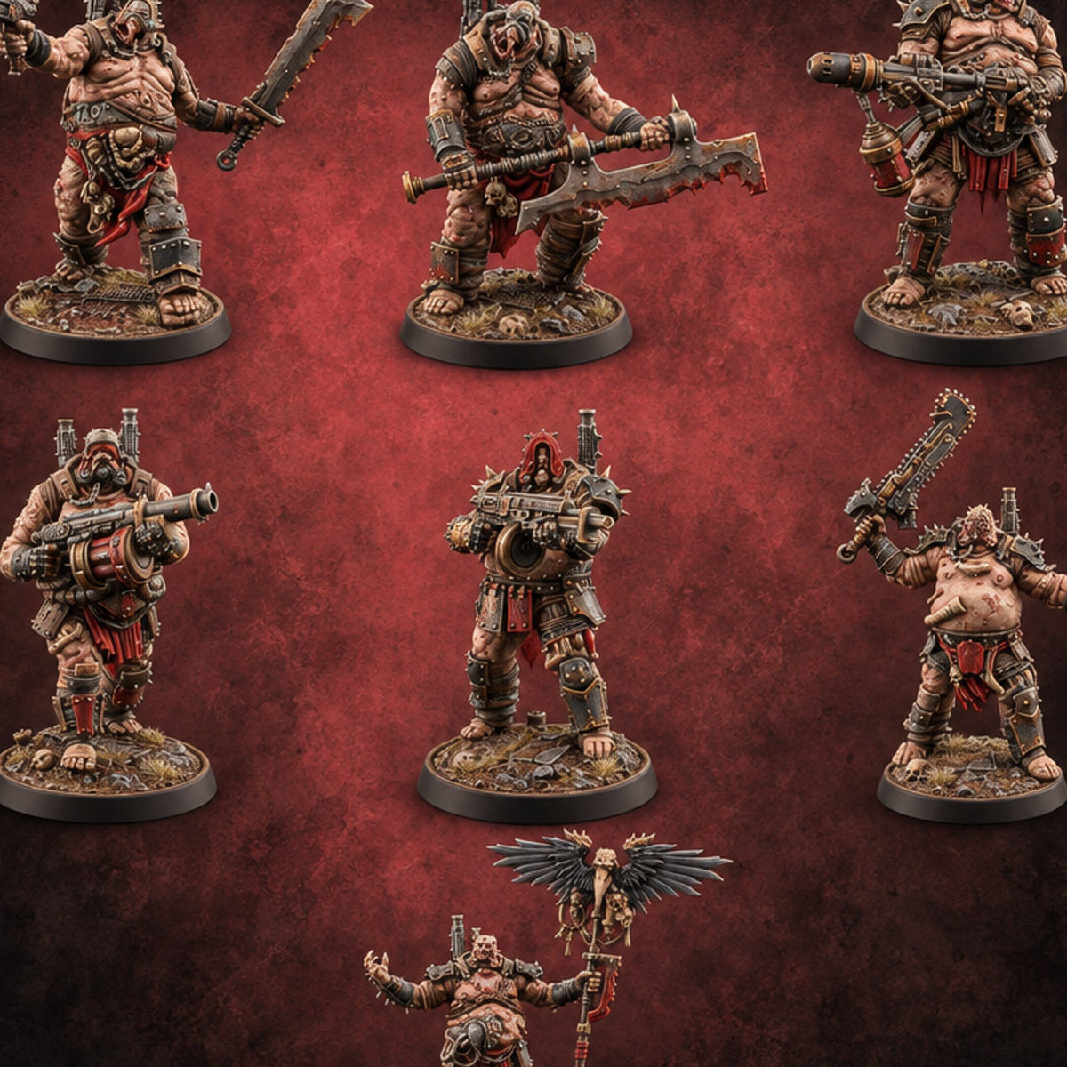 Rot Gets a Uniform Ogre Armoured Brutes — painted concept preview (miniature supplied unpainted)