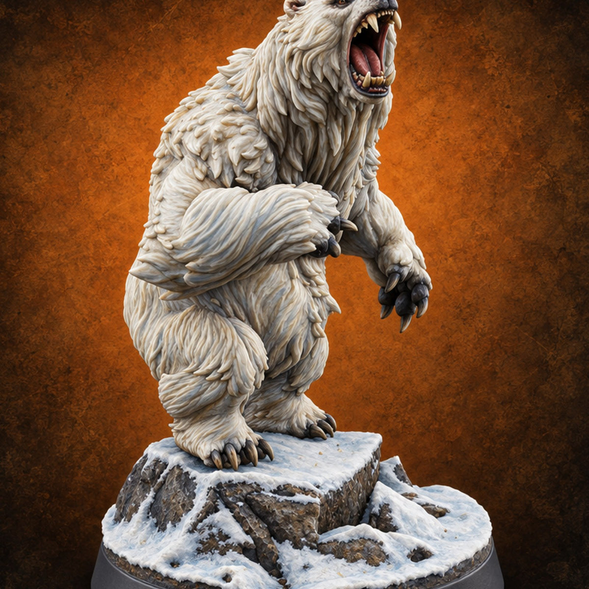 Thaw Is Over Polar Bear Beast B — painted concept preview (miniature supplied unpainted)
