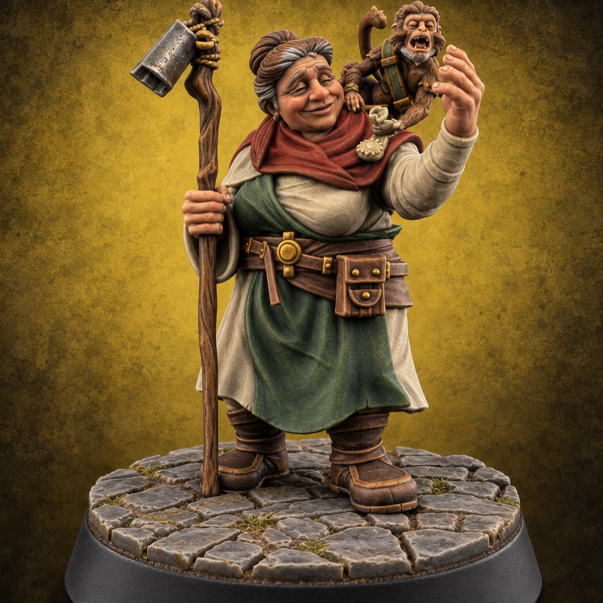 Minds the Till Food Vendor A — painted concept preview (miniature supplied unpainted)