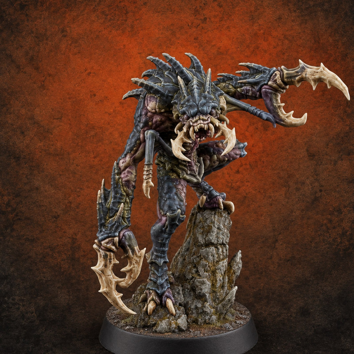 Come Crawling Meenlock Stalker F — painted concept preview (miniature supplied unpainted)
