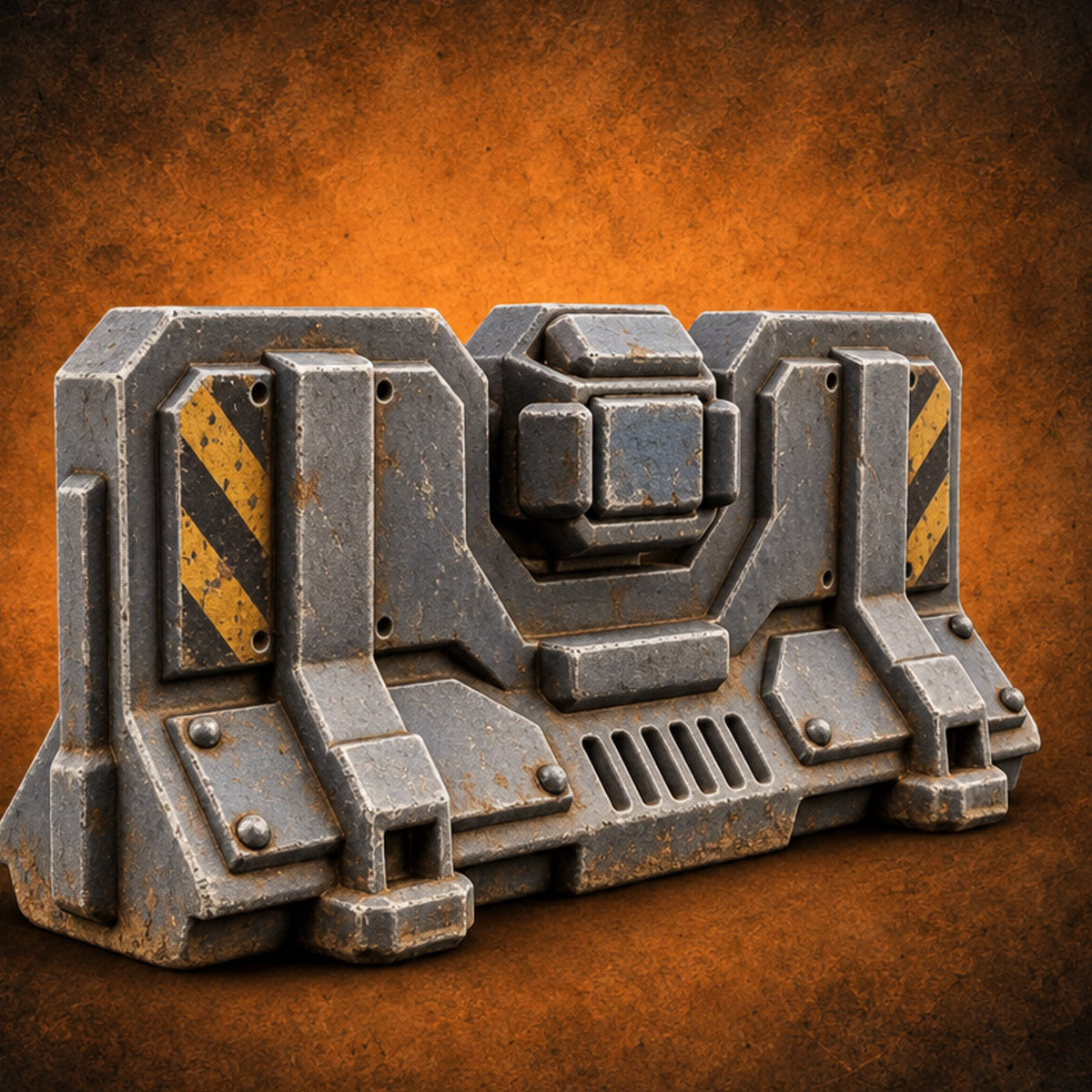 Nothing Gets Past the Lights Sci-Fi Armoured Barricade — painted concept preview (terrain supplied unpainted)