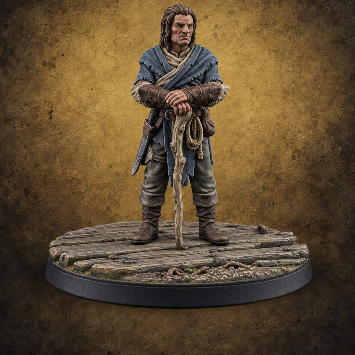 Cast Adrift Human Exile D — painted concept preview (miniature supplied unpainted)