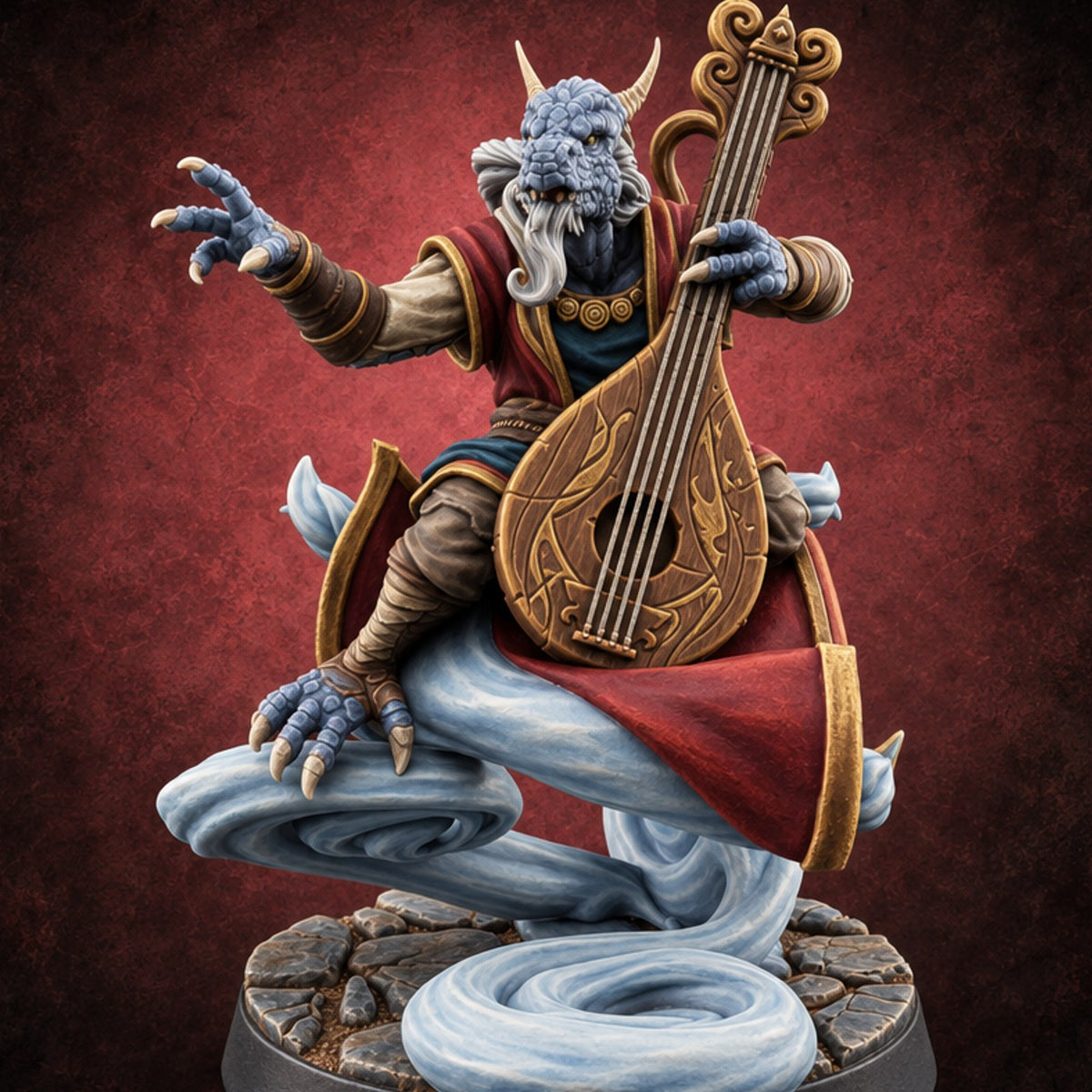 Every Element Answers the Call Genasi Adventurer H — painted concept preview (miniature supplied unpainted)