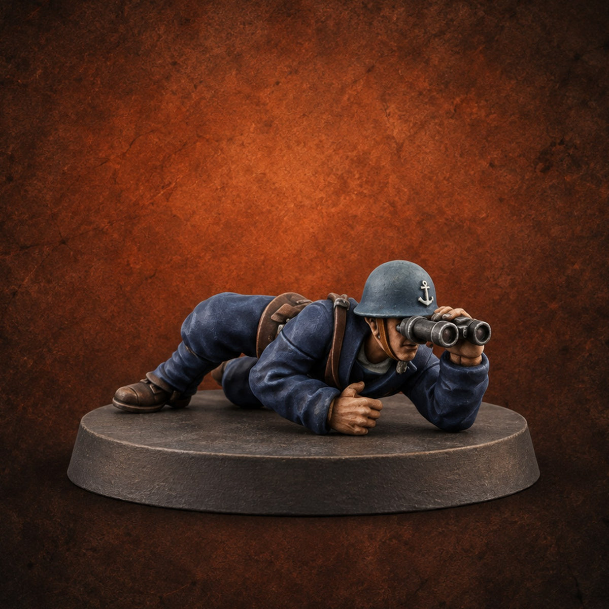 Eyes on the Horizon Human Naval Observer A — painted concept preview (miniature supplied unpainted)