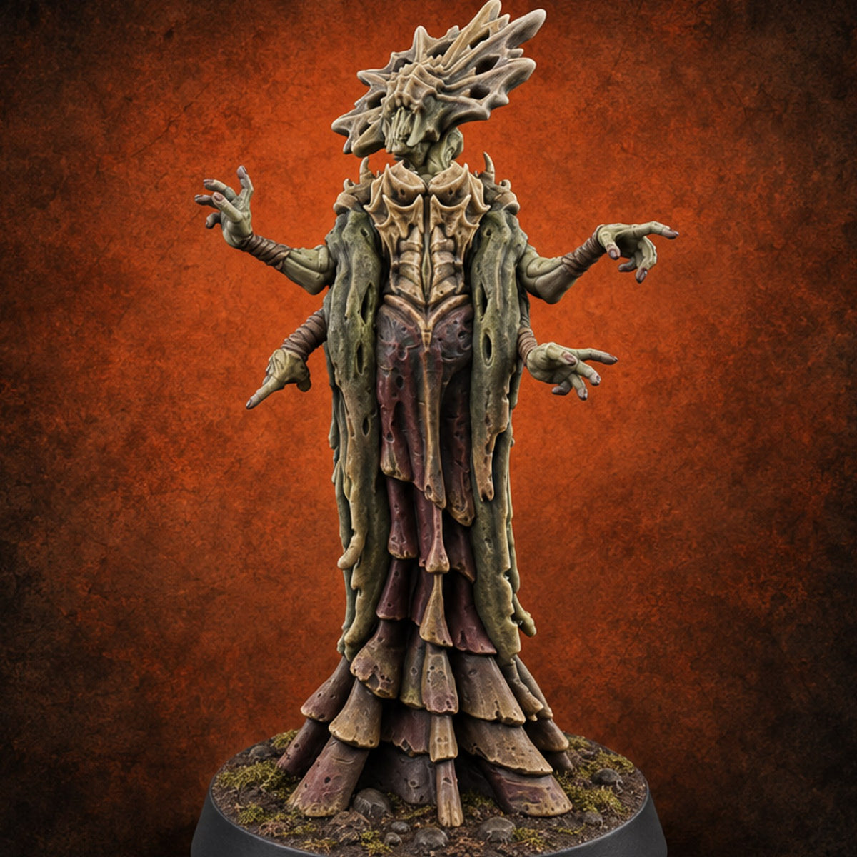 Coven Meeting Ran Long Hag Witch B — painted concept preview (miniature supplied unpainted)