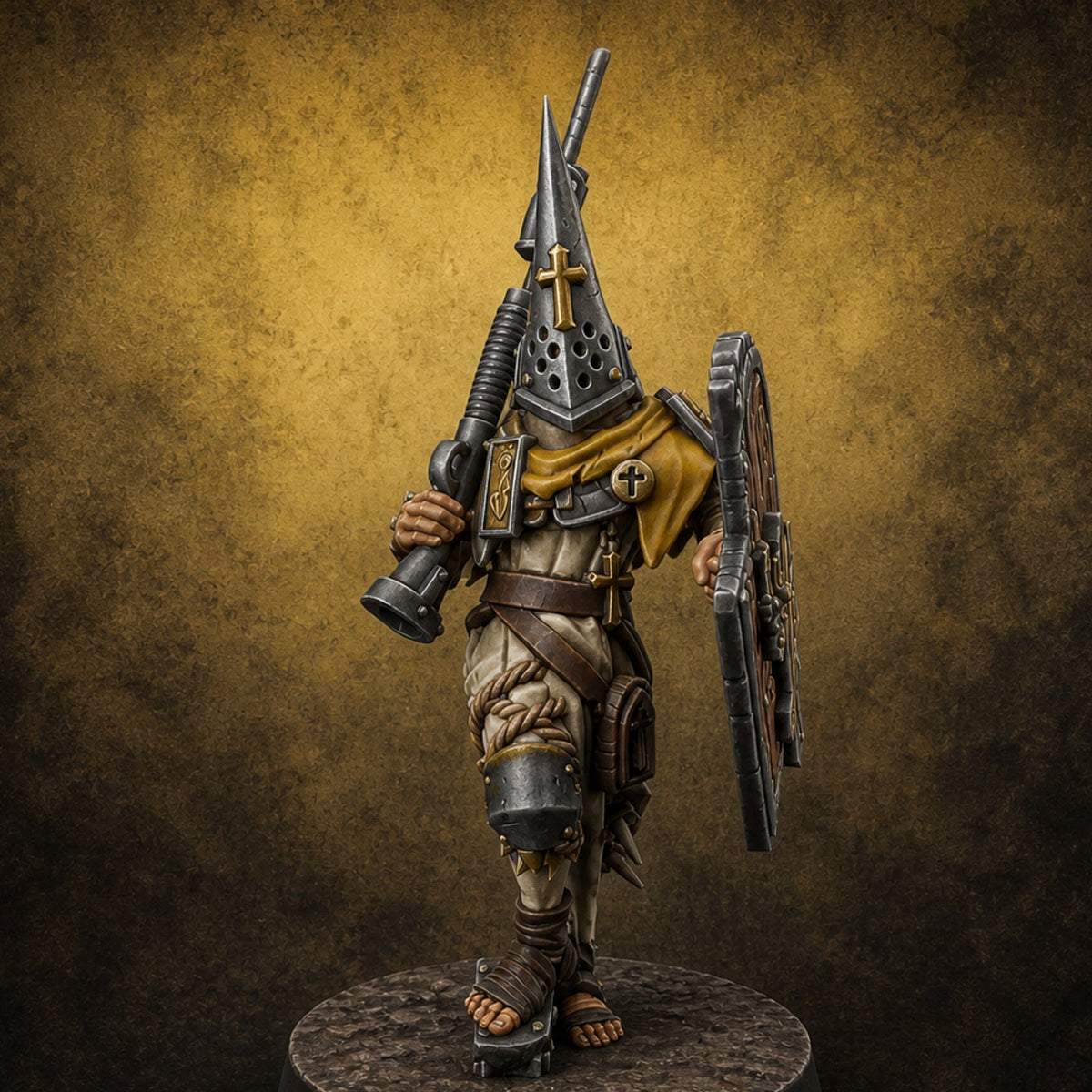Faith Under Fire Human Pilgrim Gunner A Miniature for Dungeons and Dragons, Pathfinder or other TTRPGs