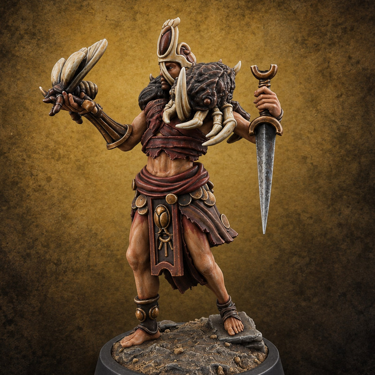 Weapons Raised Insect Worshipping Zealot B — painted concept preview (miniature supplied unpainted)