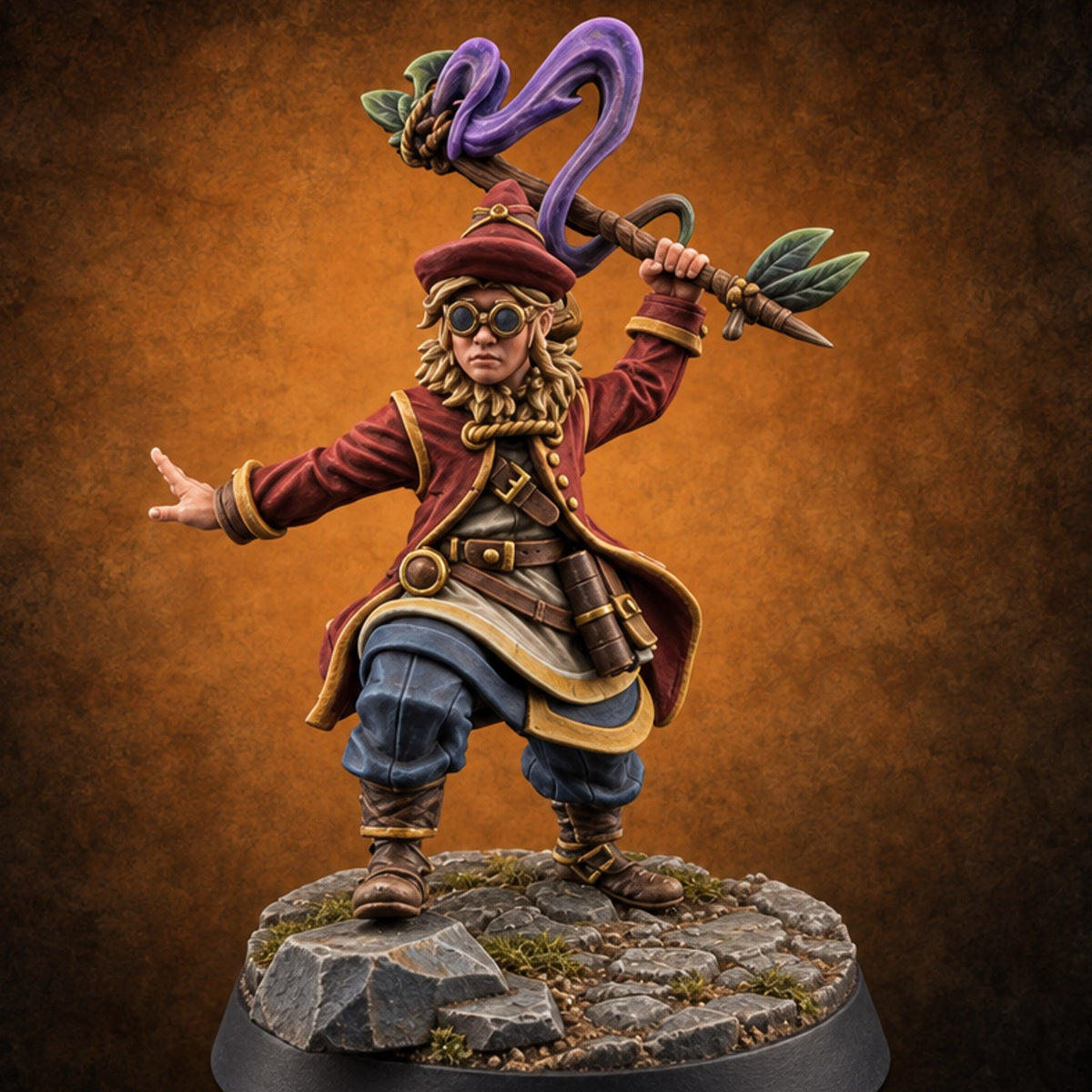 Live Ammunition Apprentice Mage C — painted concept preview (miniature supplied unpainted)