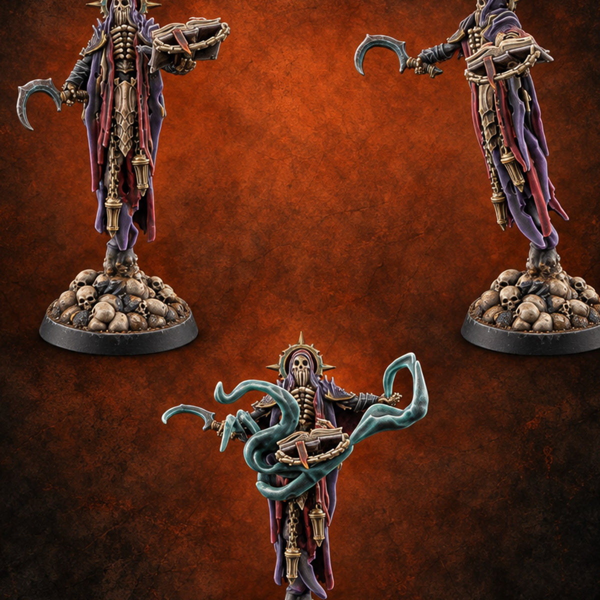 Grave Reading Habits Lich Necromancers — painted concept preview (miniature supplied unpainted)