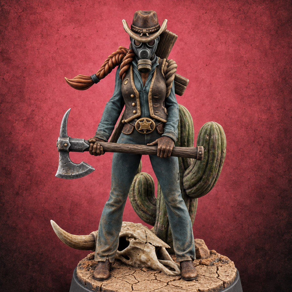 Keeping the Peace Masked Deputy C — painted concept preview (miniature supplied unpainted)