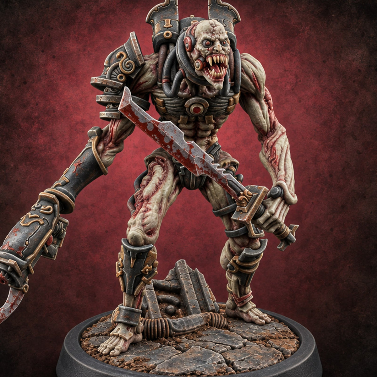 Still Hungry After Upgrades Ghoul Cyborg Warrior D — painted concept preview (miniature supplied unpainted)
