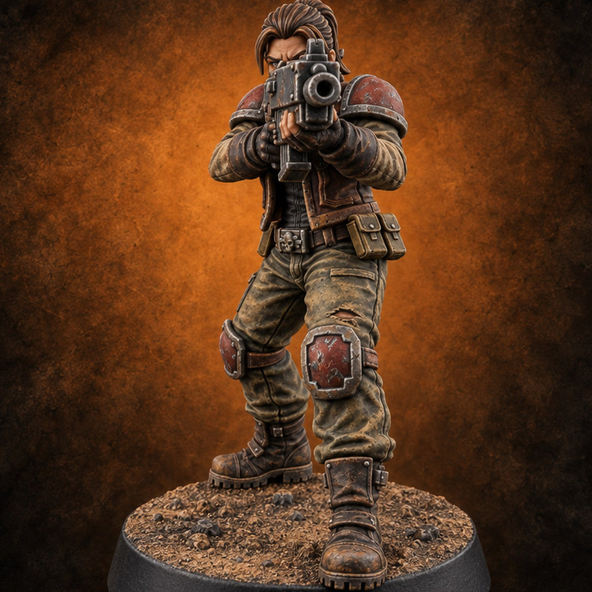 Wasteland Welcome Committee Human Raider F — painted concept preview (miniature supplied unpainted)