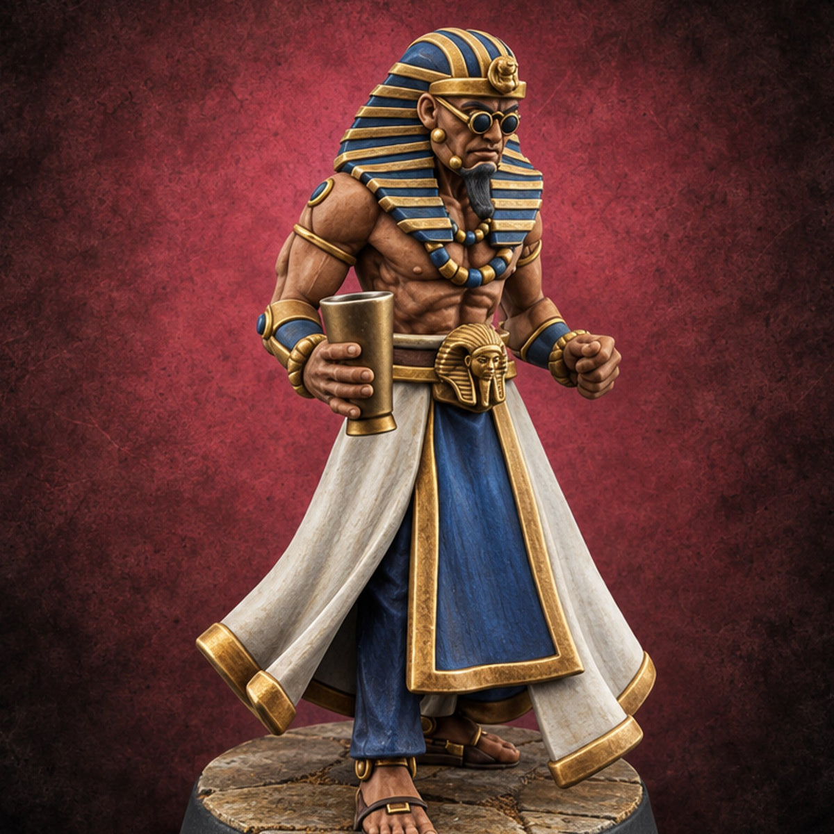 Royal Service, Tips Optional Human Civilian with Drinks B — painted concept preview (miniature supplied unpainted)