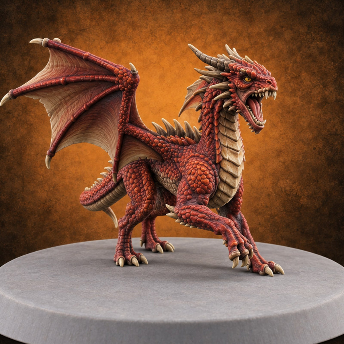 Teenage Dragon, Adult Opinions Young Dragon — painted concept preview (miniature supplied unpainted)