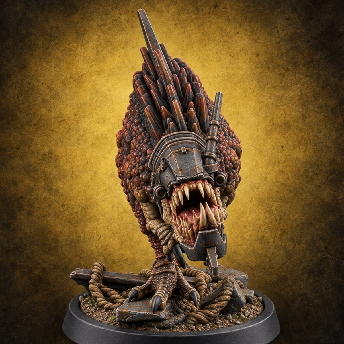 Born Rude, Bred Hungry Allosaurus Predator C — painted concept preview (miniature supplied unpainted)