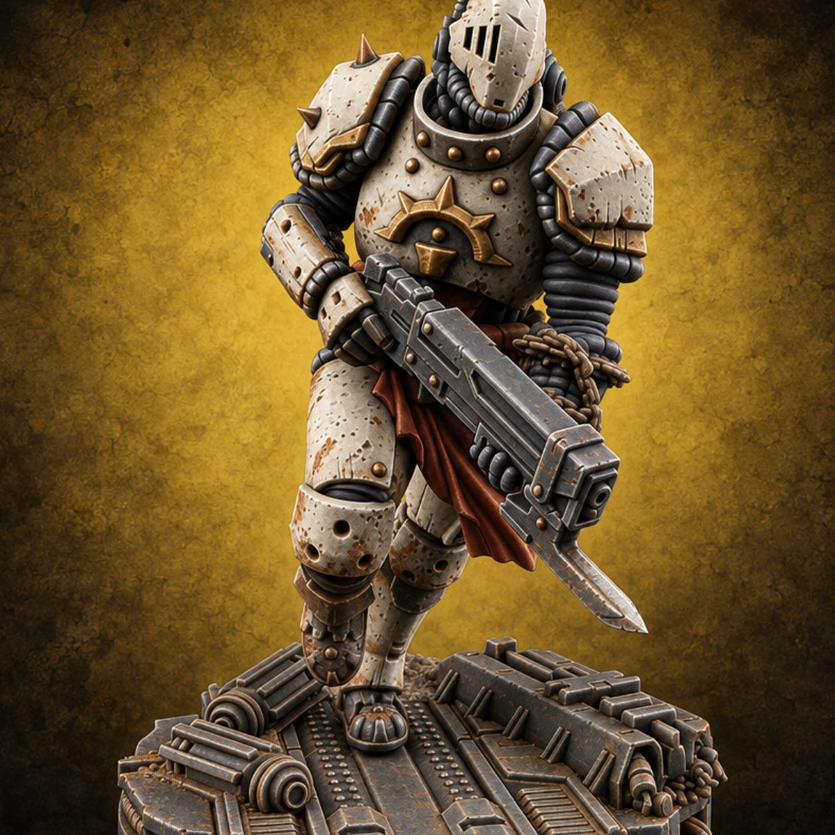 Light on Armour, Heavy on Spikes Human Light Infantry Soldier A — painted concept preview (miniature supplied unpainted)
